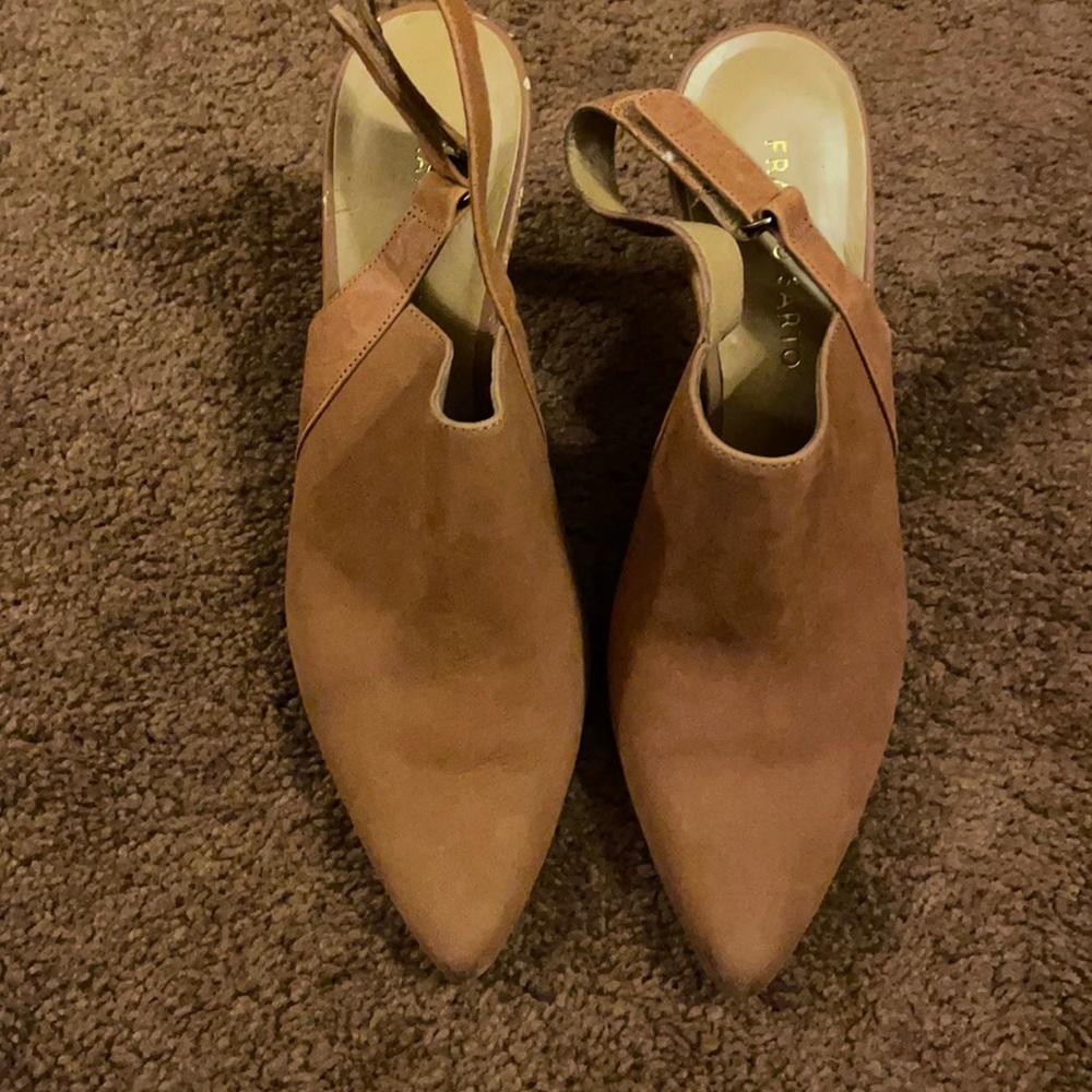 Brown leather shoes, 8M